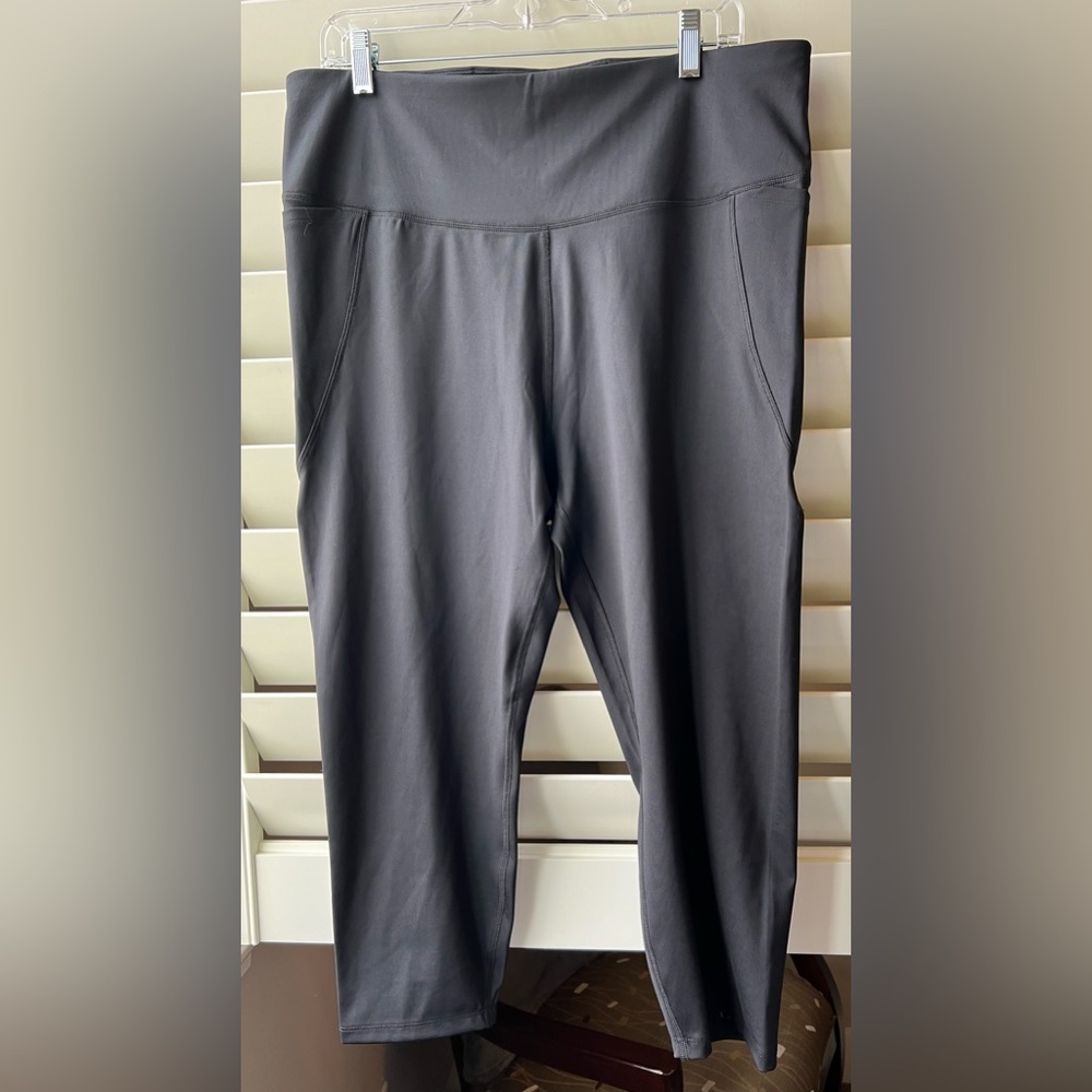 All In Motion - Leggings - Black - 1X- Pocket In Waistband & Sides